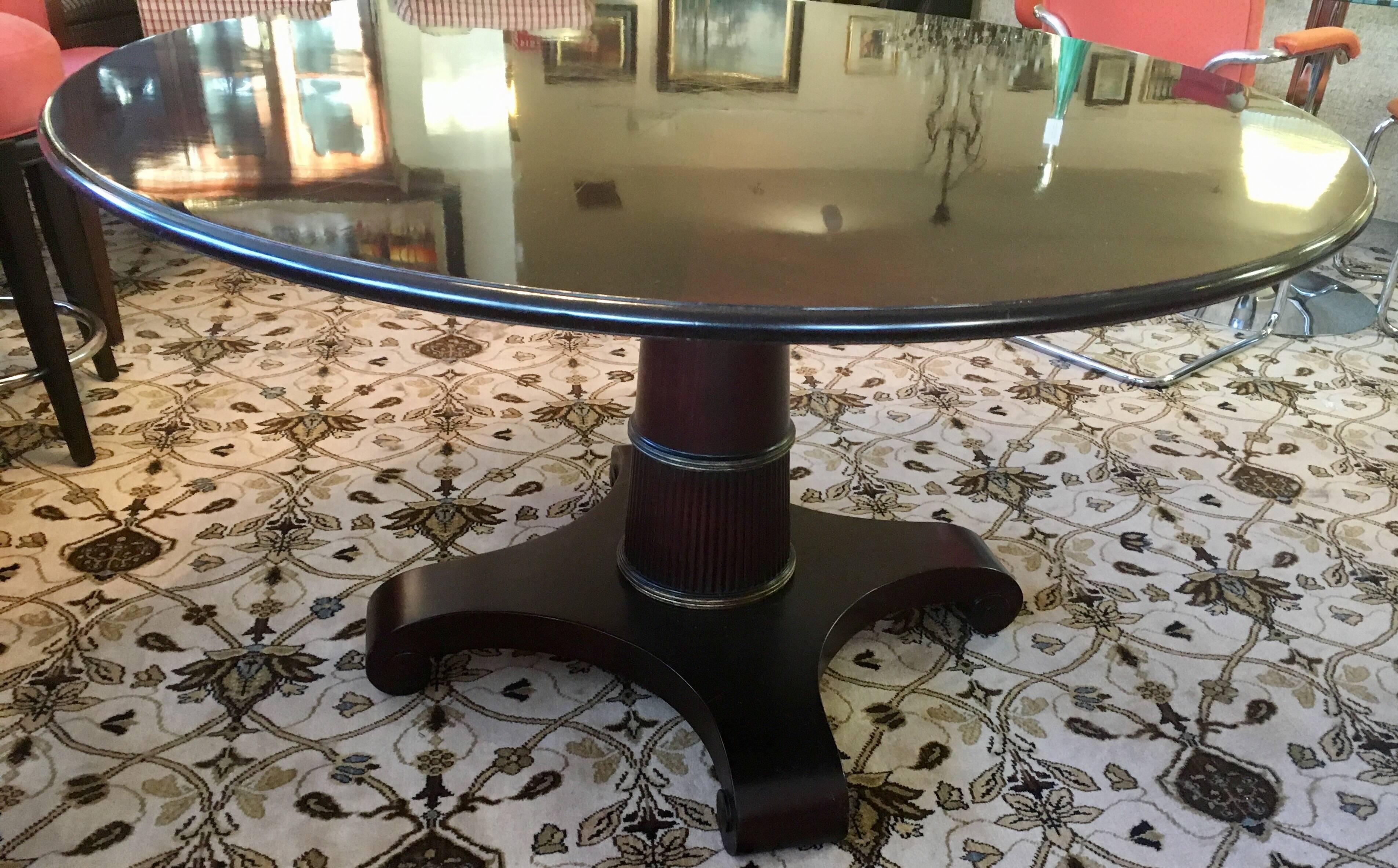 American Baker Furniture Thomas Pheasant Round Pedestal Dining Room Table
