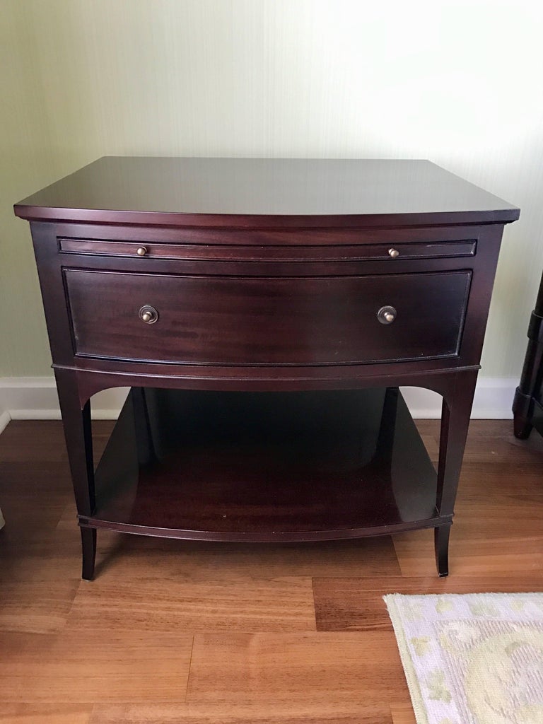 Baker Furniture Thomas Pheasant Pair of Mahogany Nightstands End Tables