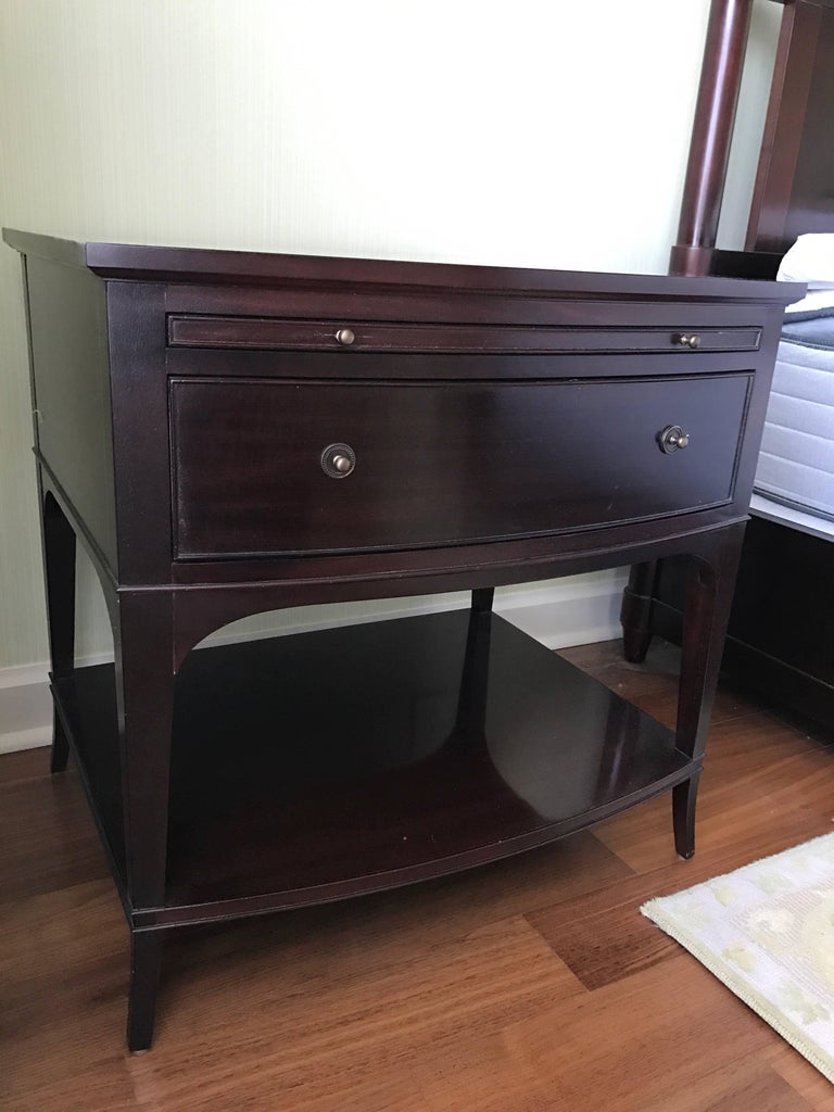 Baker Furniture Thomas Pheasant Pair of Mahogany Nightstands End Tables