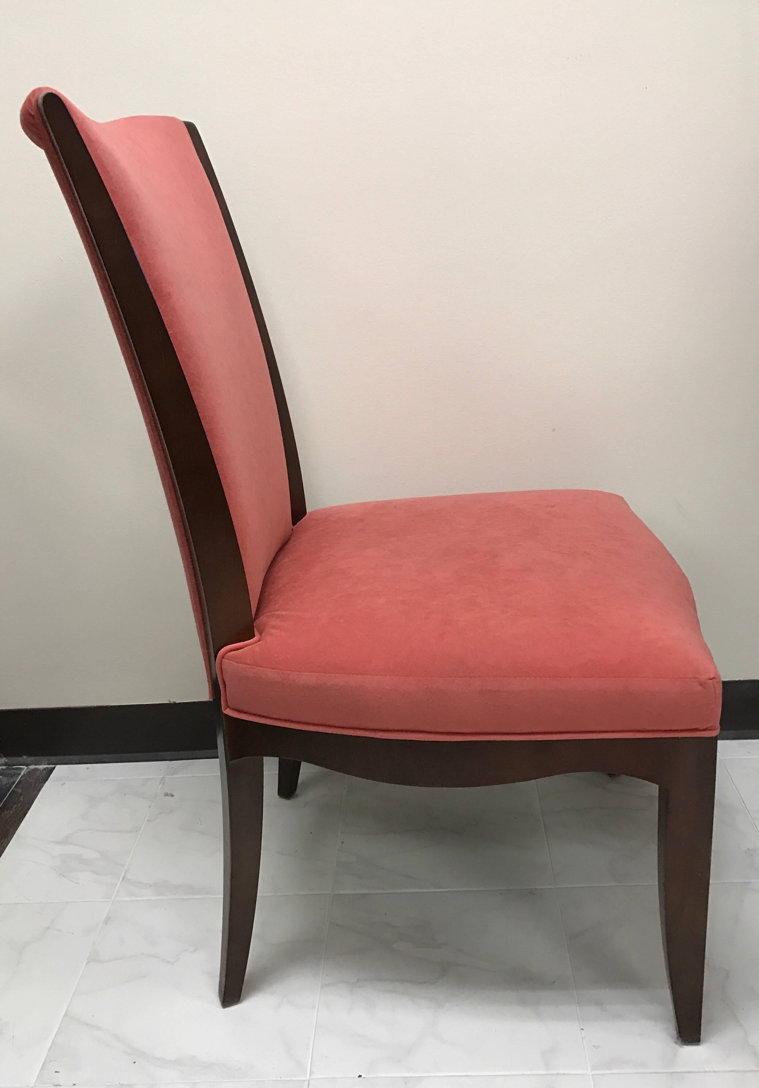 Fabric Set of Six Barbara Barry for Baker Furniture Dining Room Chairs