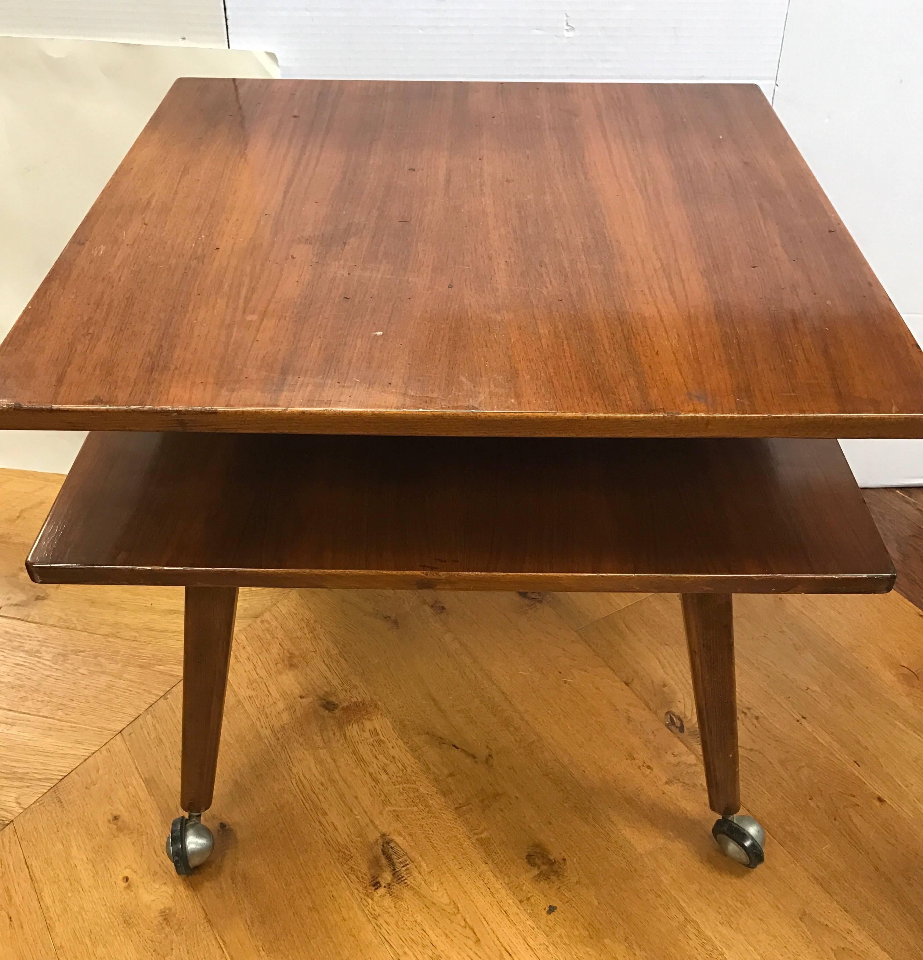 Mid-20th Century Swedish DUX Midcentury Two-Tiered Table