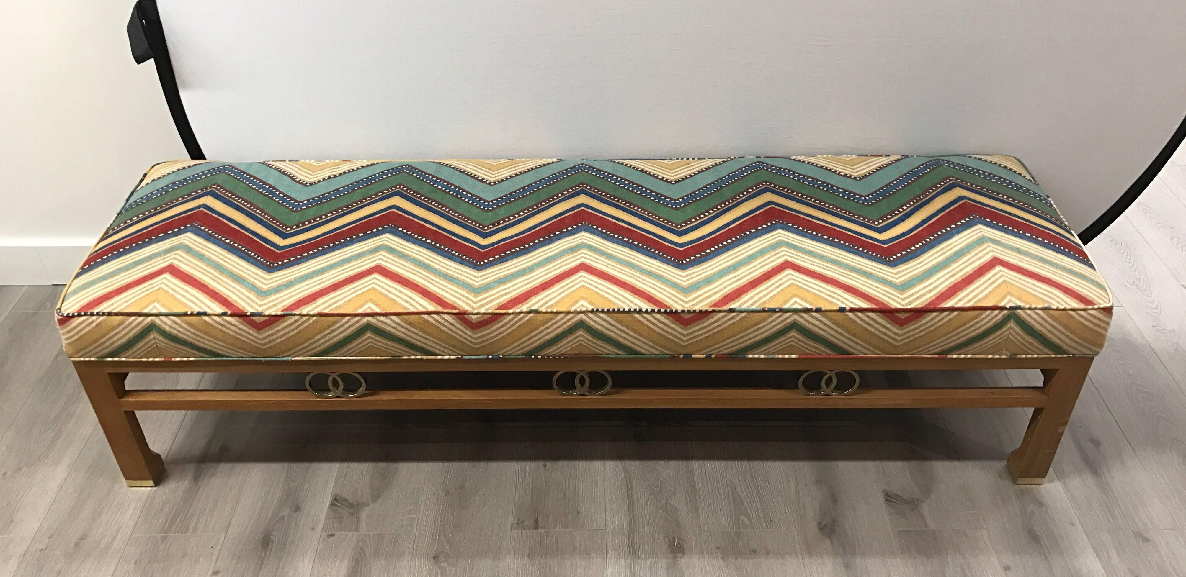 Late 20th Century James Mont Style Long Bench