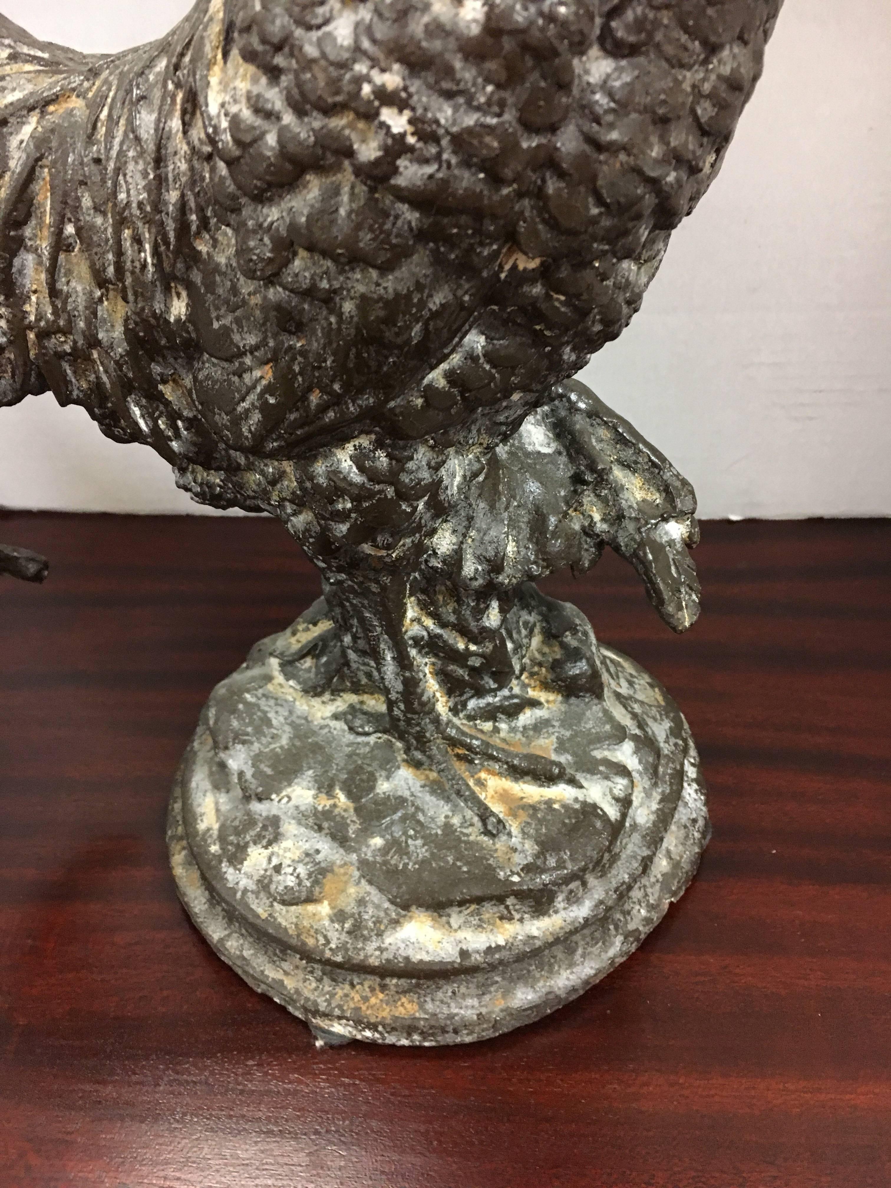 large cast iron rooster
