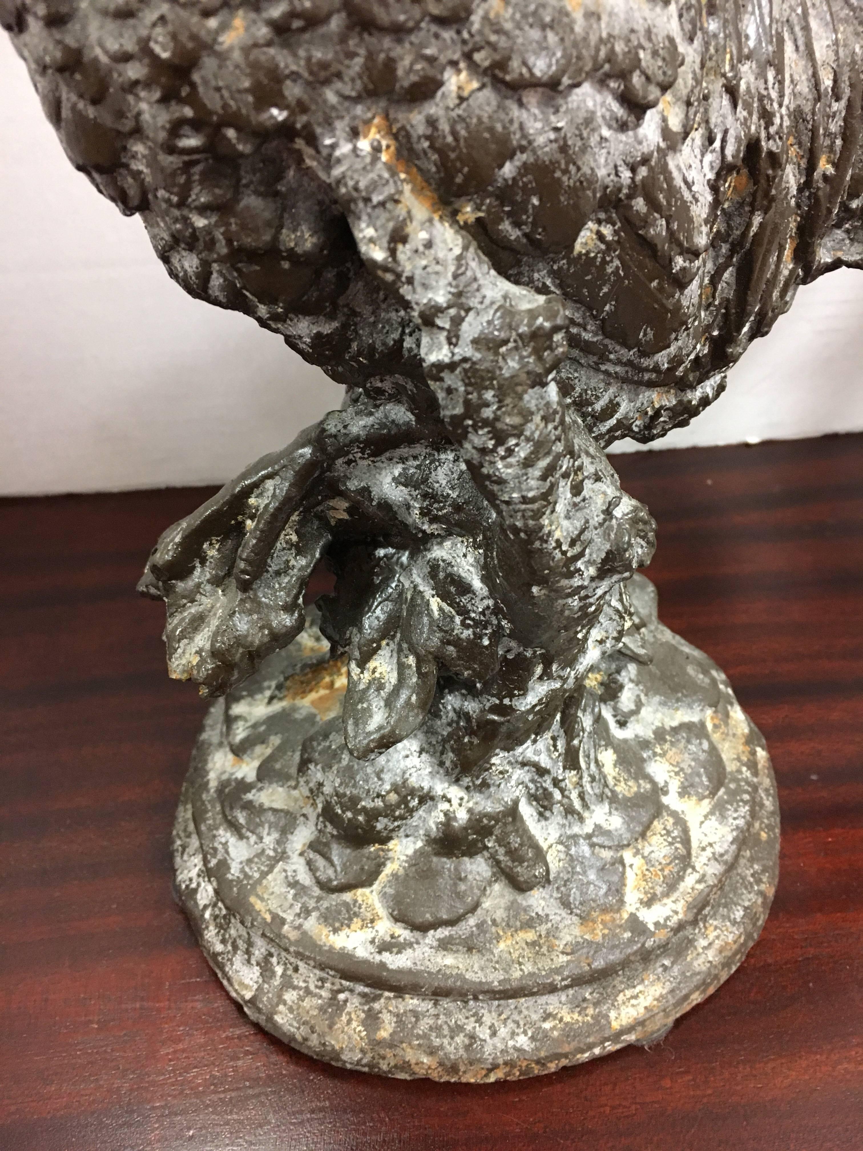 Monumental Late 19th Century Cast Iron Rooster Sculpture French 2