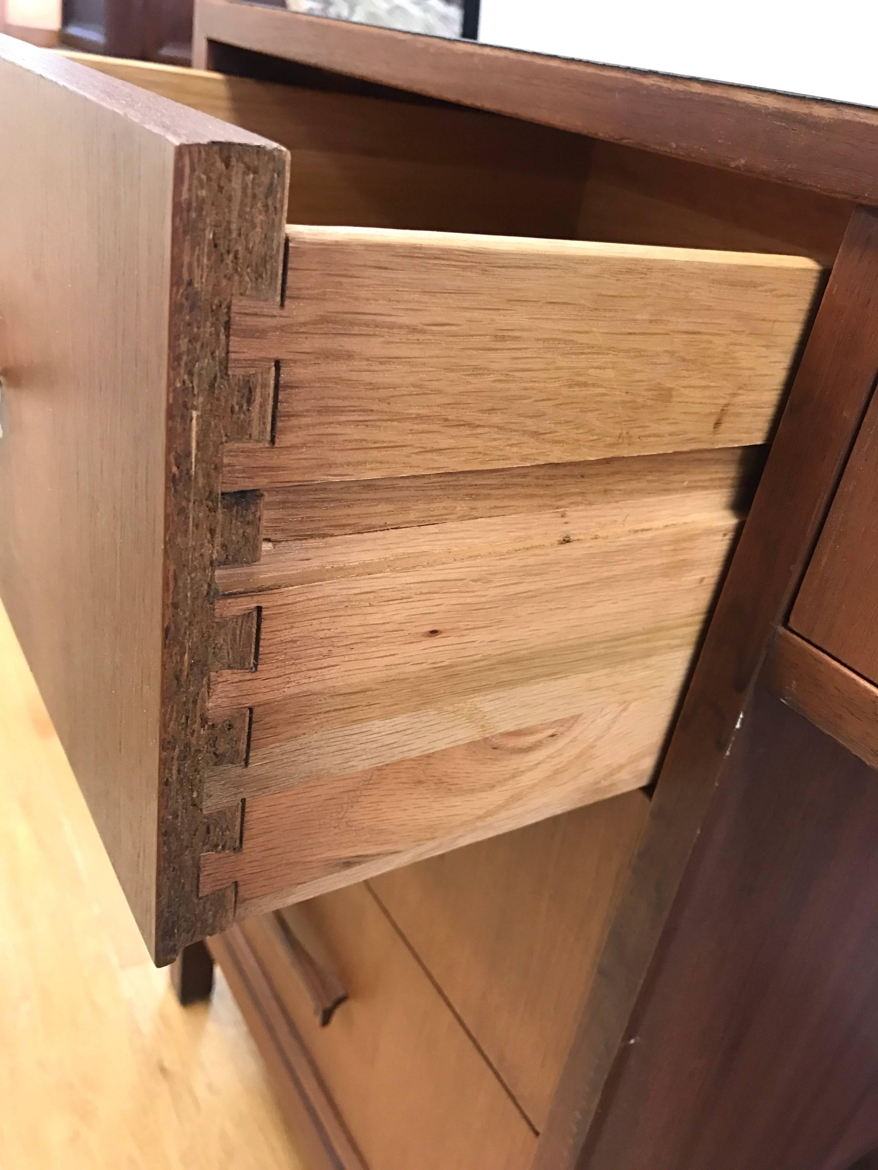 mid century modern walnut desk