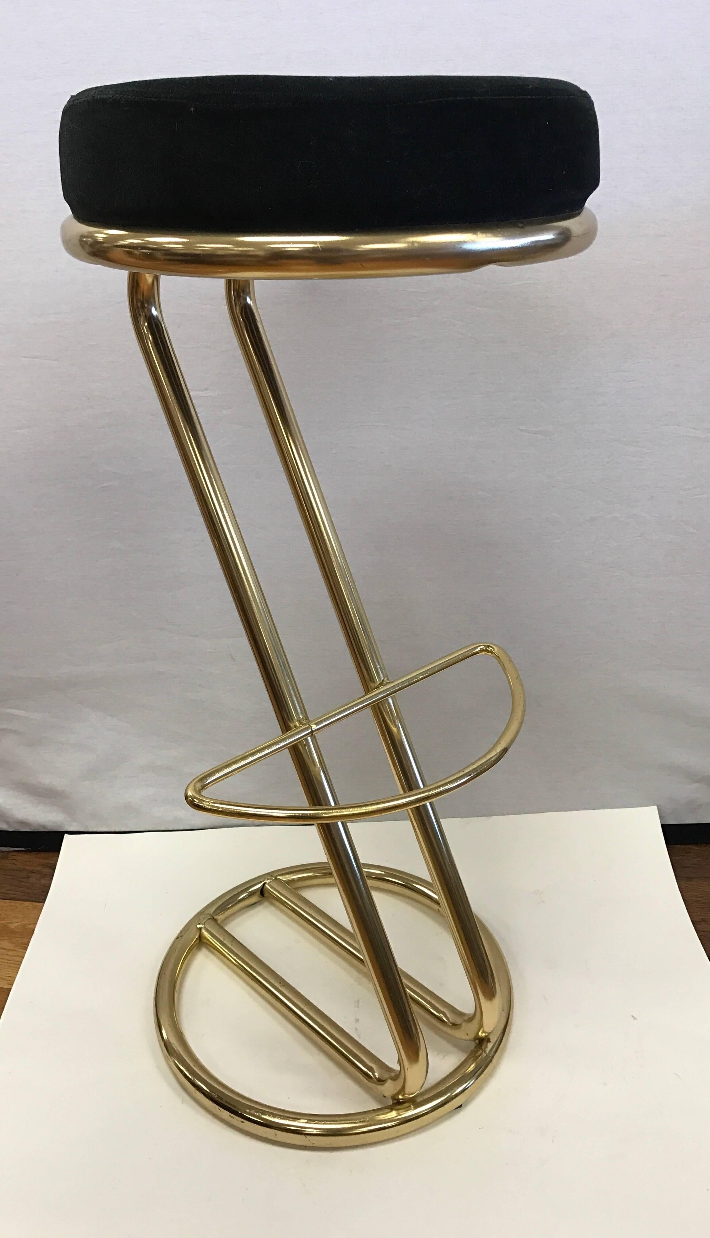 Art Deco Set of Four Italian Bar Stools In Excellent Condition In West Hartford, CT