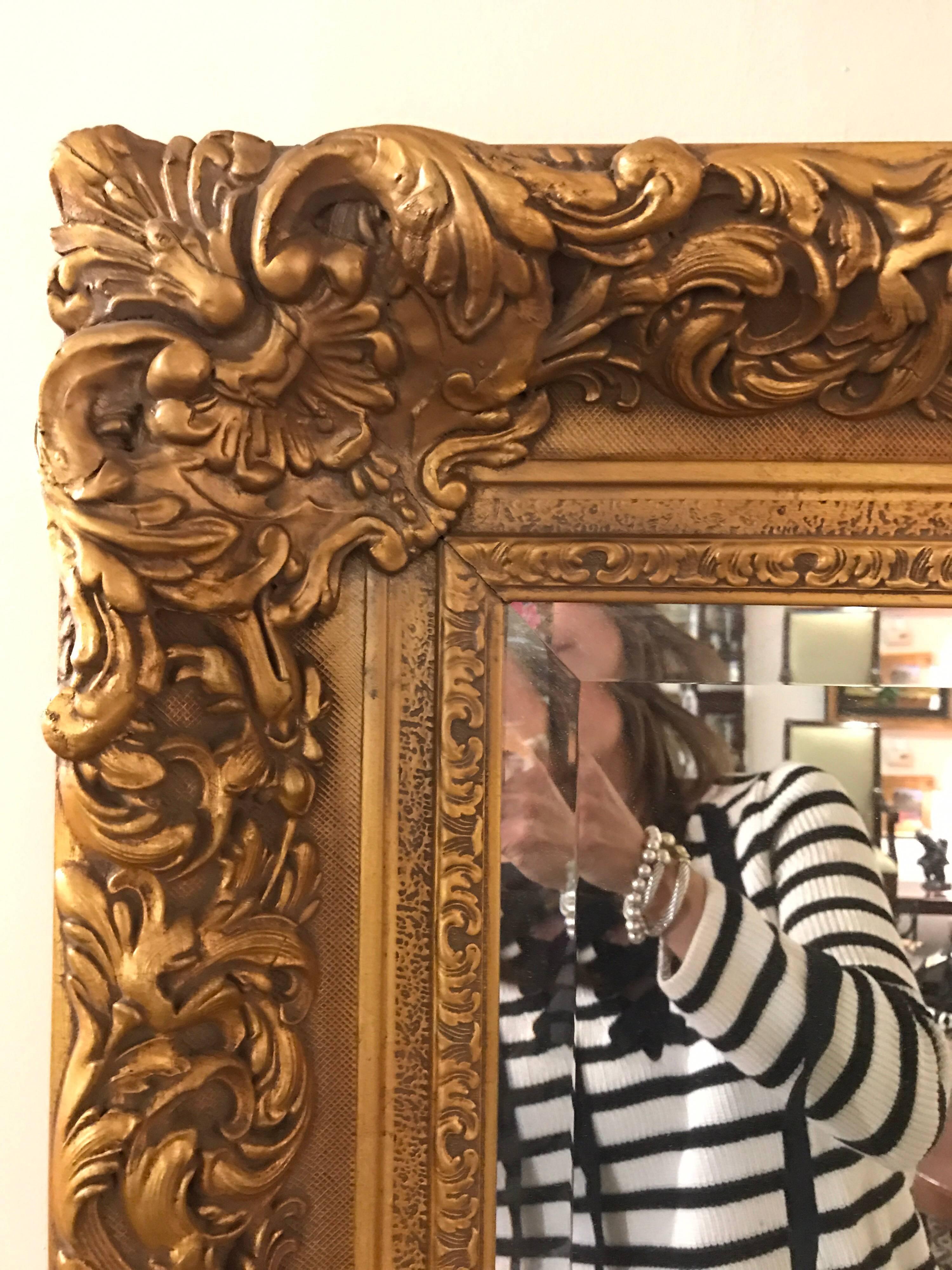 ornate gold floor mirror