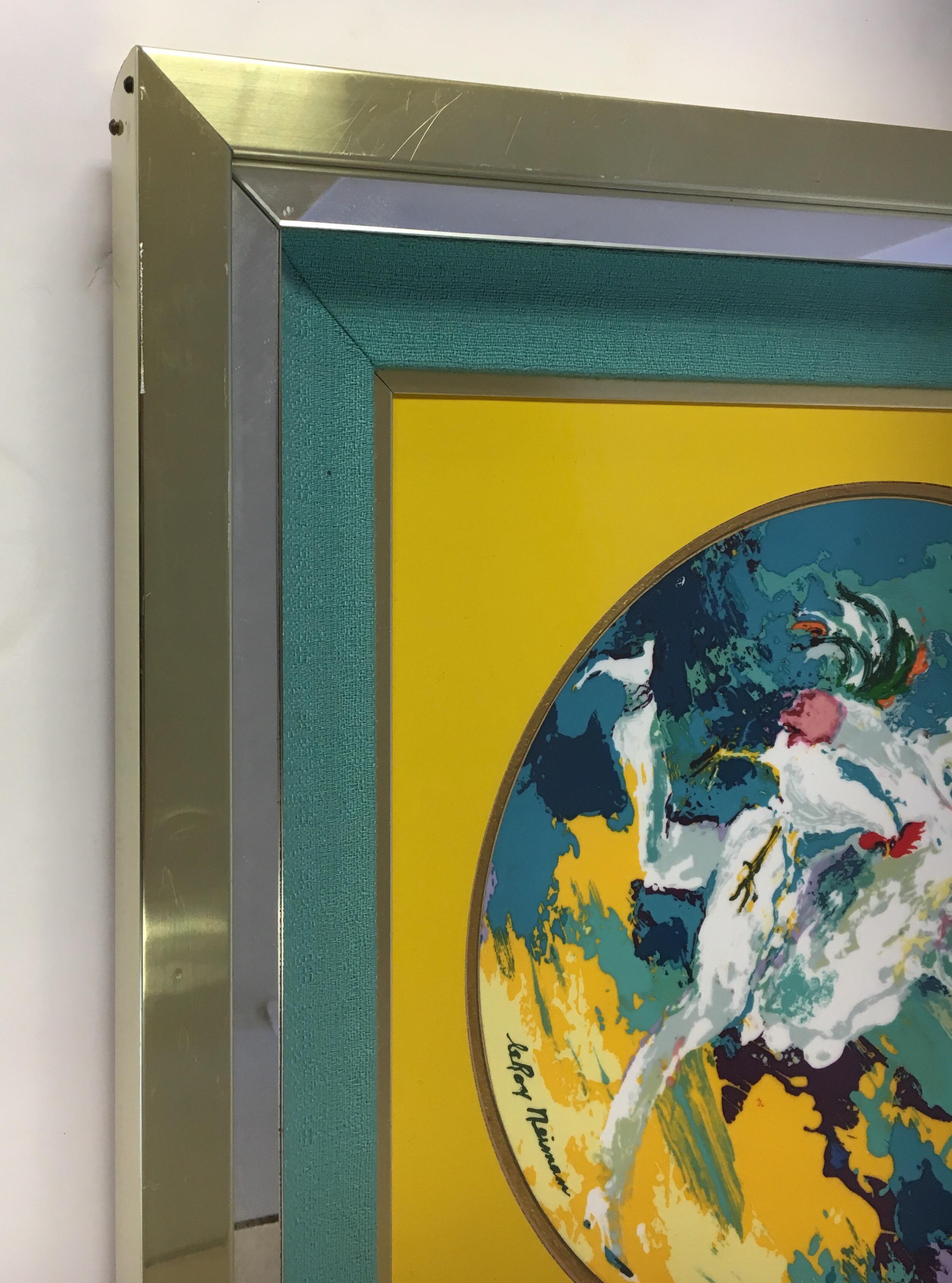 Late 20th Century Leroy Neiman Limited Edition Royal Doulton Punchinello 1978 Framed Artwork Plate