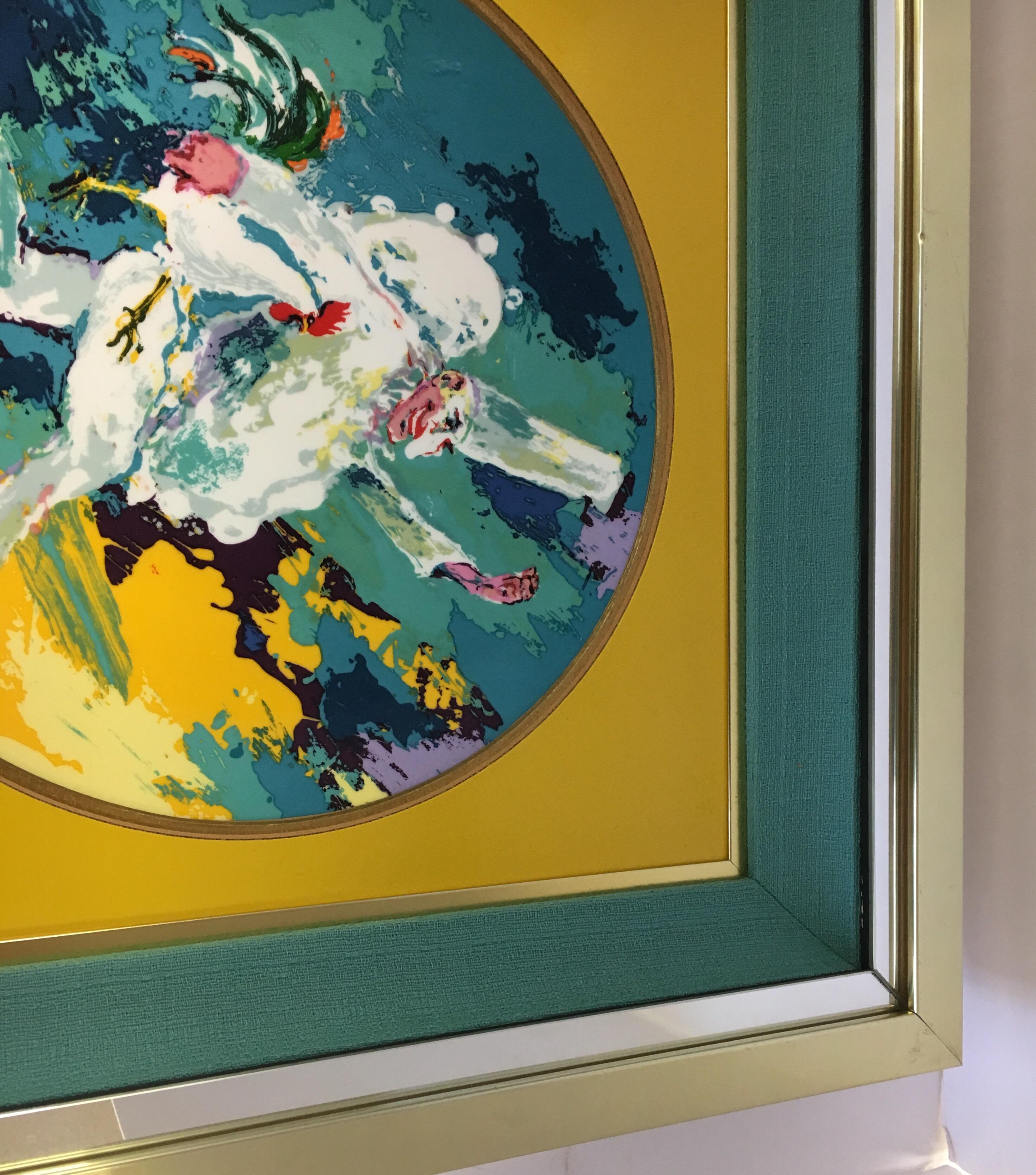 Leroy Neiman Limited Edition Royal Doulton Punchinello 1978 Framed Artwork Plate 1