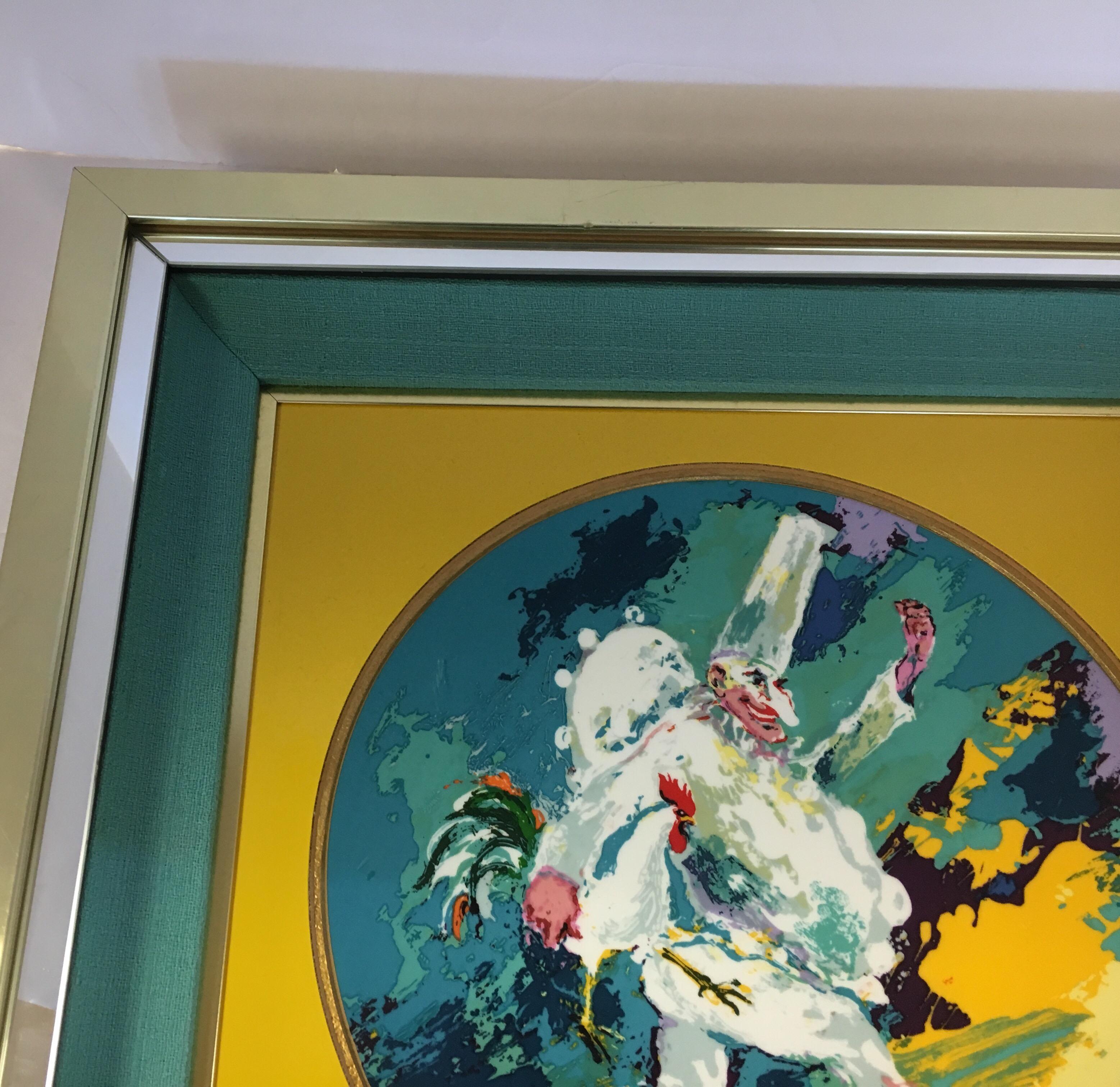 Leroy Neiman Limited Edition Royal Doulton Punchinello 1978 Framed Artwork Plate 2
