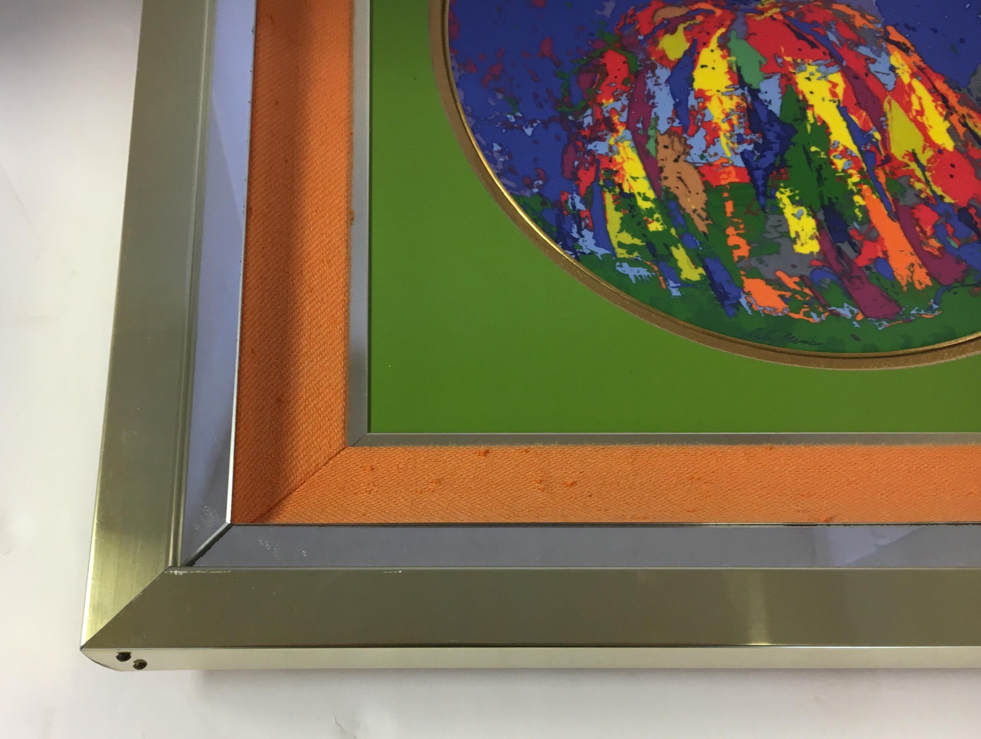 Late 20th Century LeRoy Neiman Limited Edition Royal Doulton Columbine 1977 Framed Artwork Plate