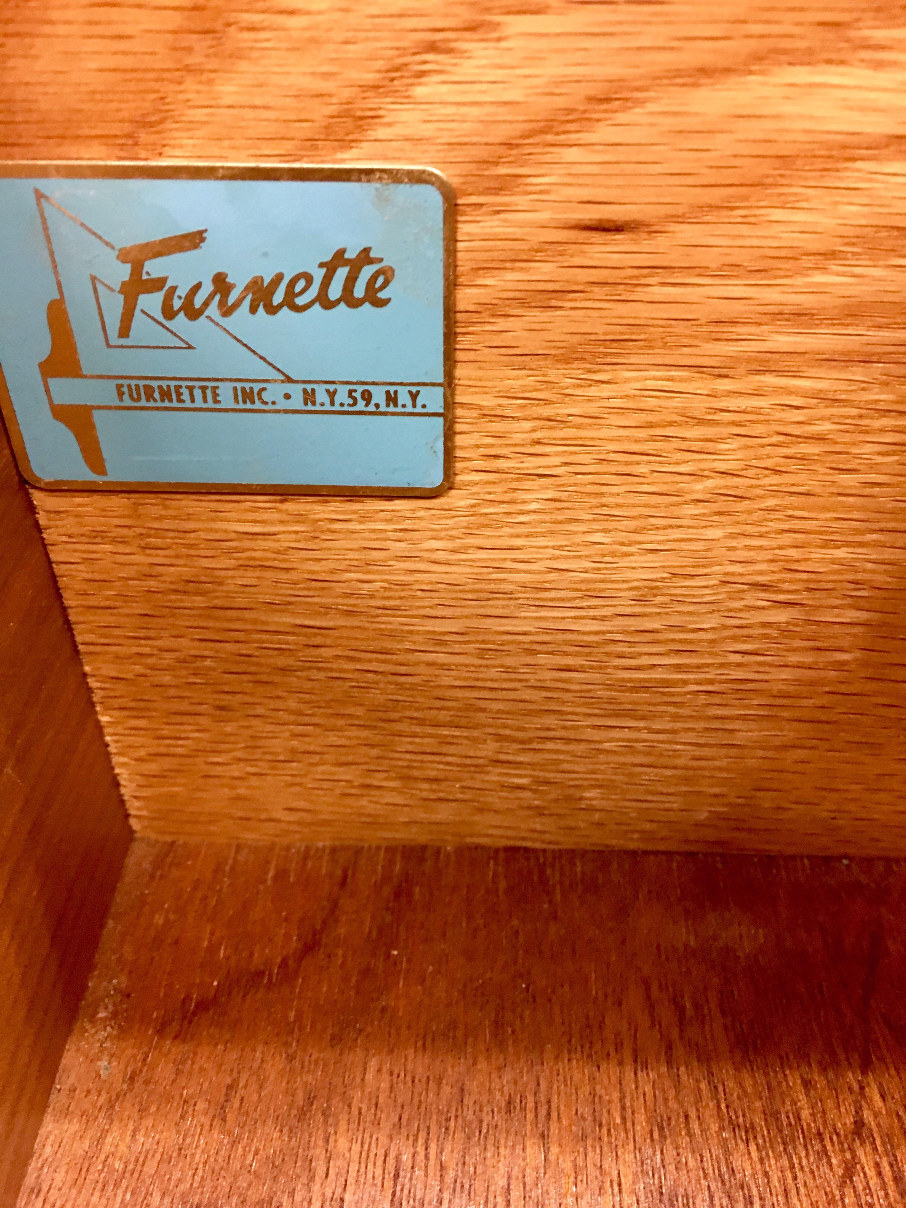 Mid Century Modern Furnette Buffet Credenza Bar Server Sideboard 5