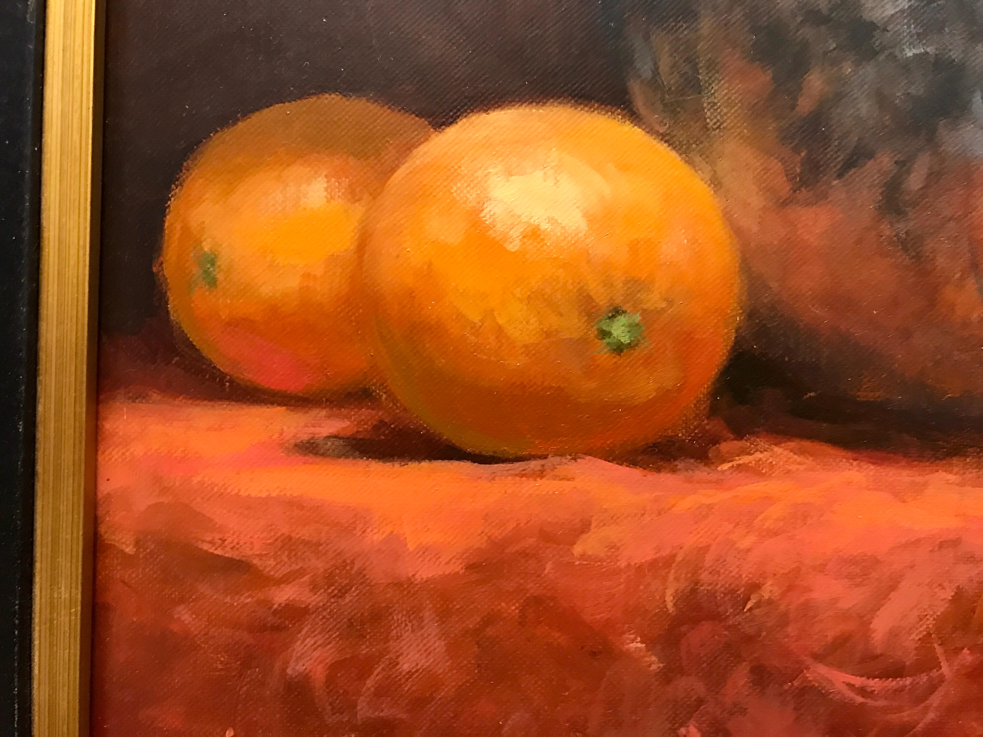 still life oranges painting