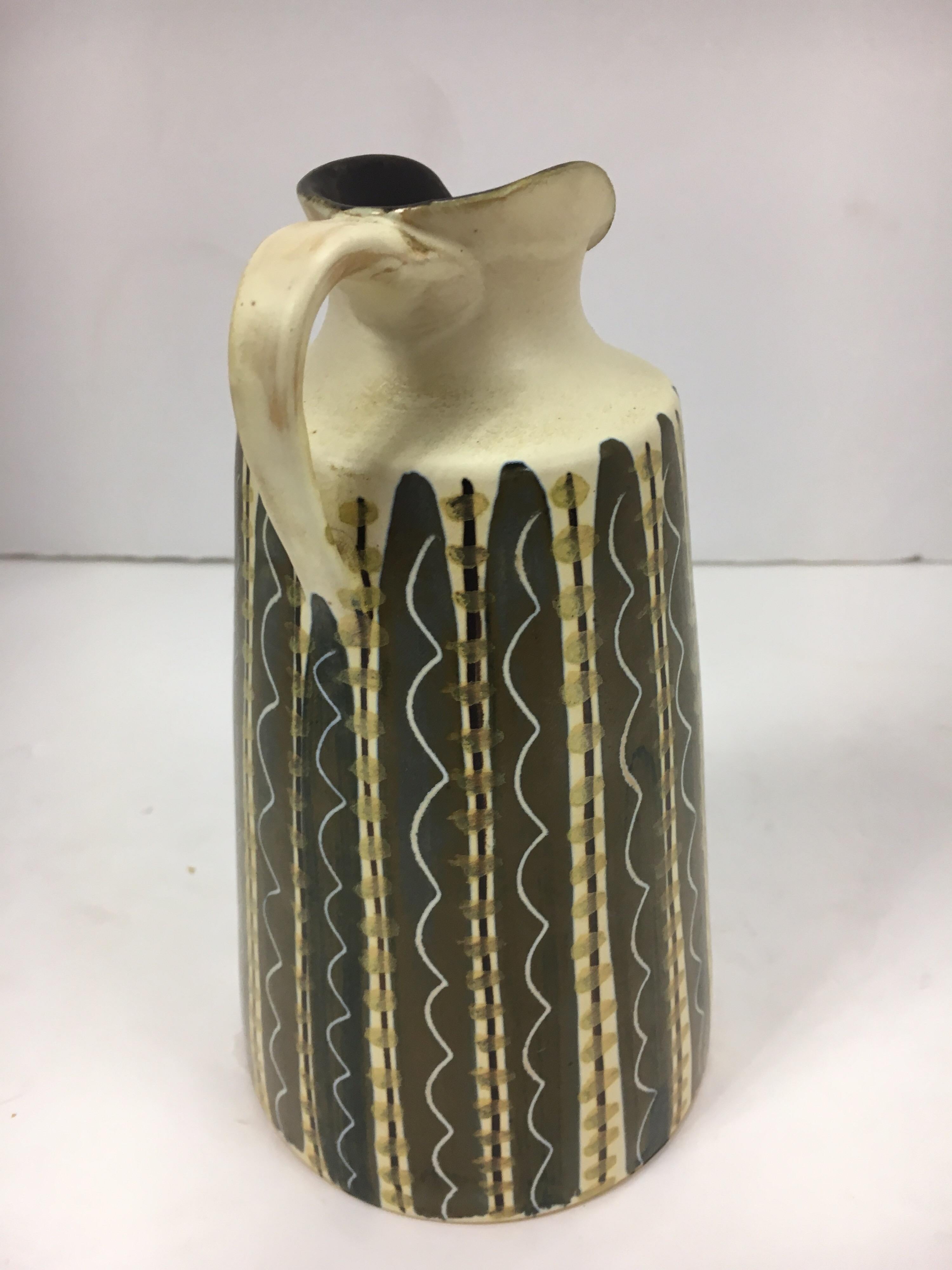 italian ceramic water pitcher