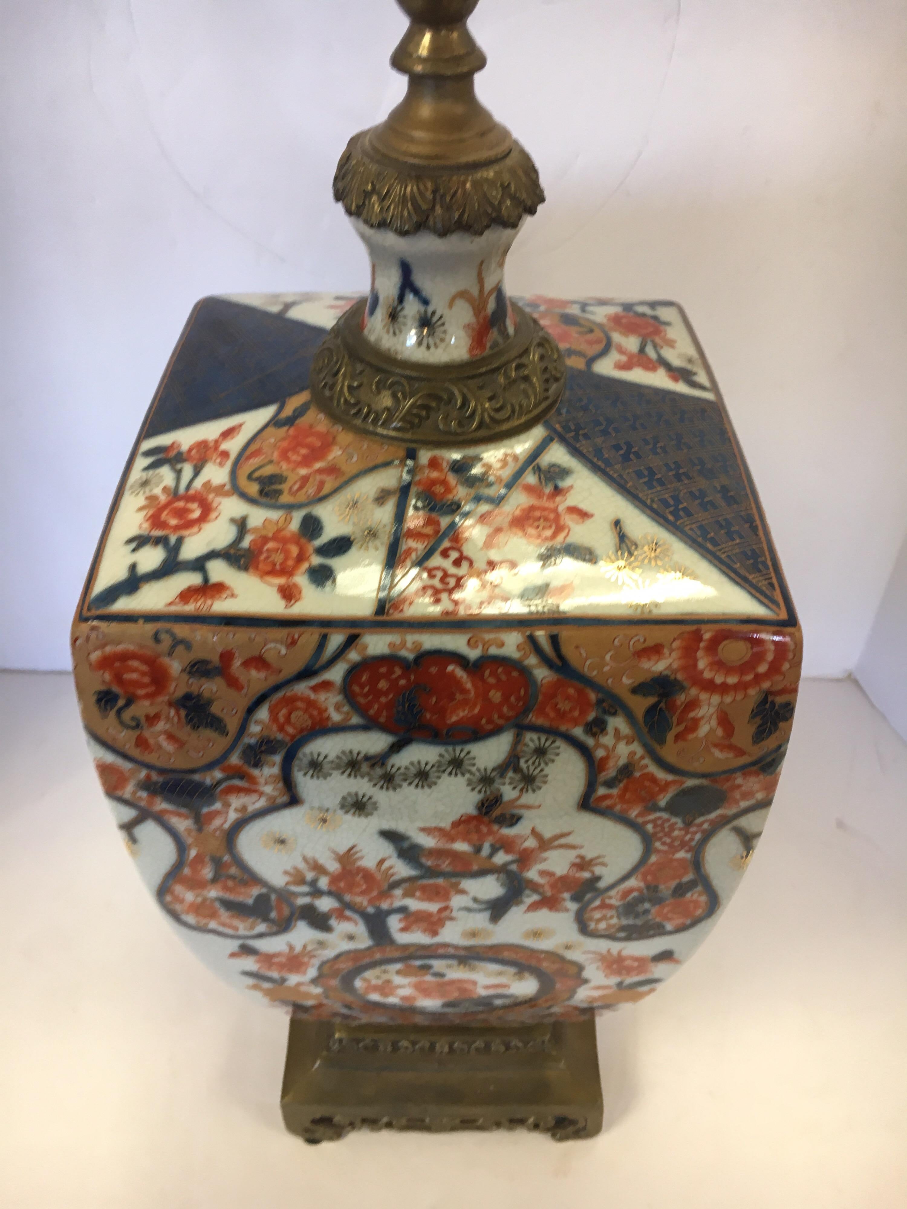 Late 20th Century Asian Inspired Porcelain Table Lamp