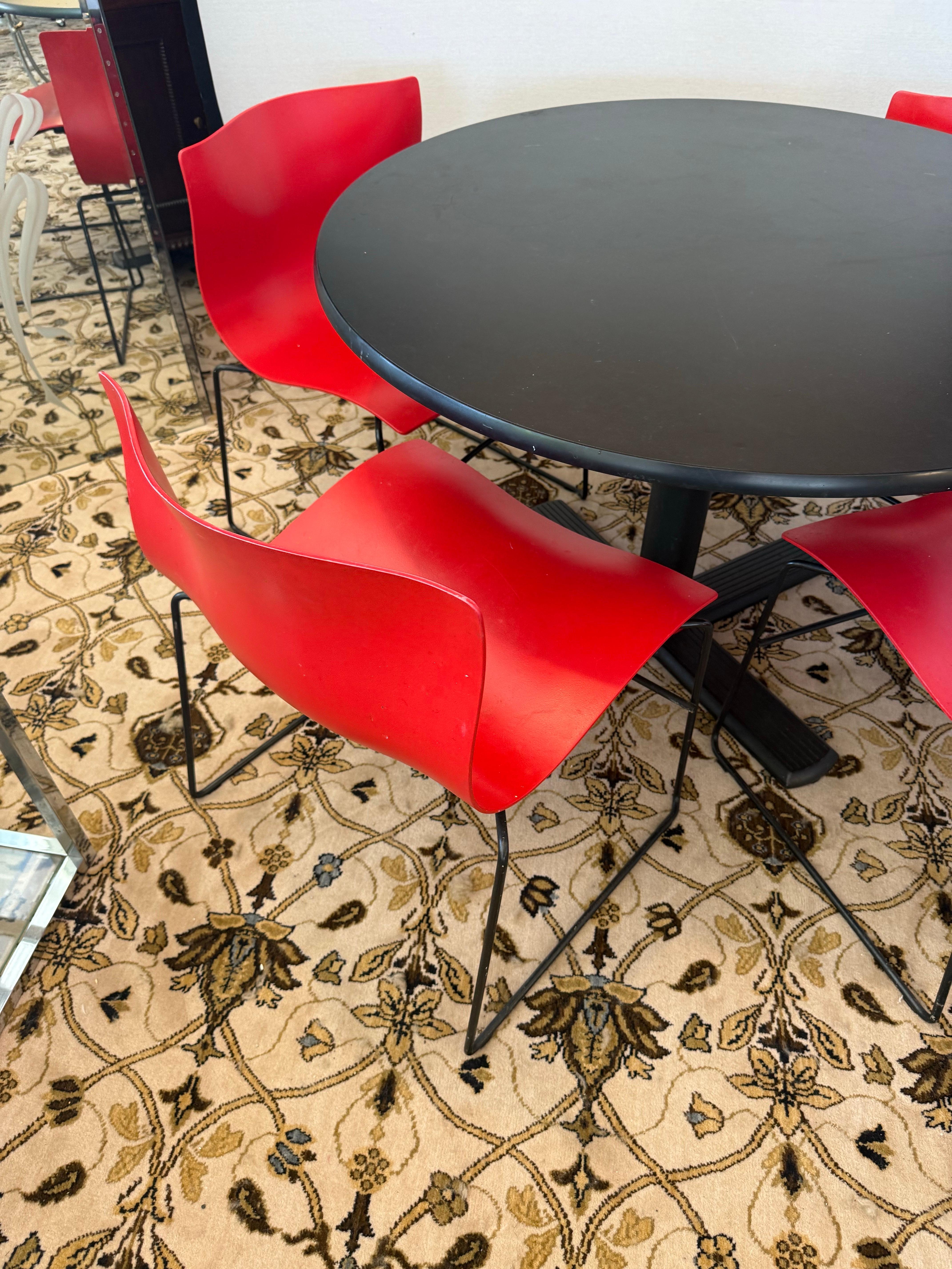 Rare Knoll Massimo Vignelli 1985 5-PC Dining Set Handkerchief Chairs & Table For Sale 6