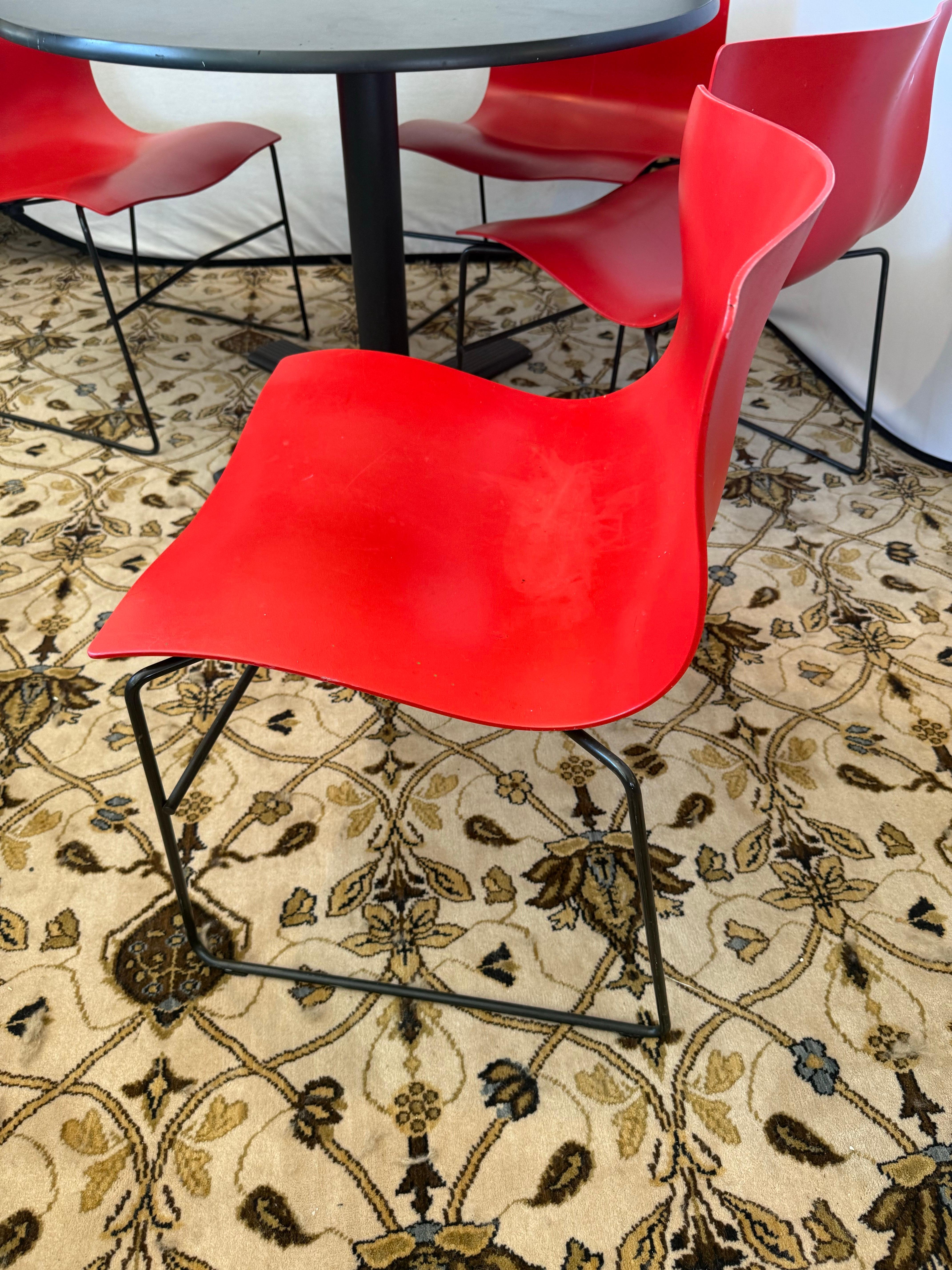 Rare Knoll Massimo Vignelli 1985 5-PC Dining Set Handkerchief Chairs & Table For Sale 9