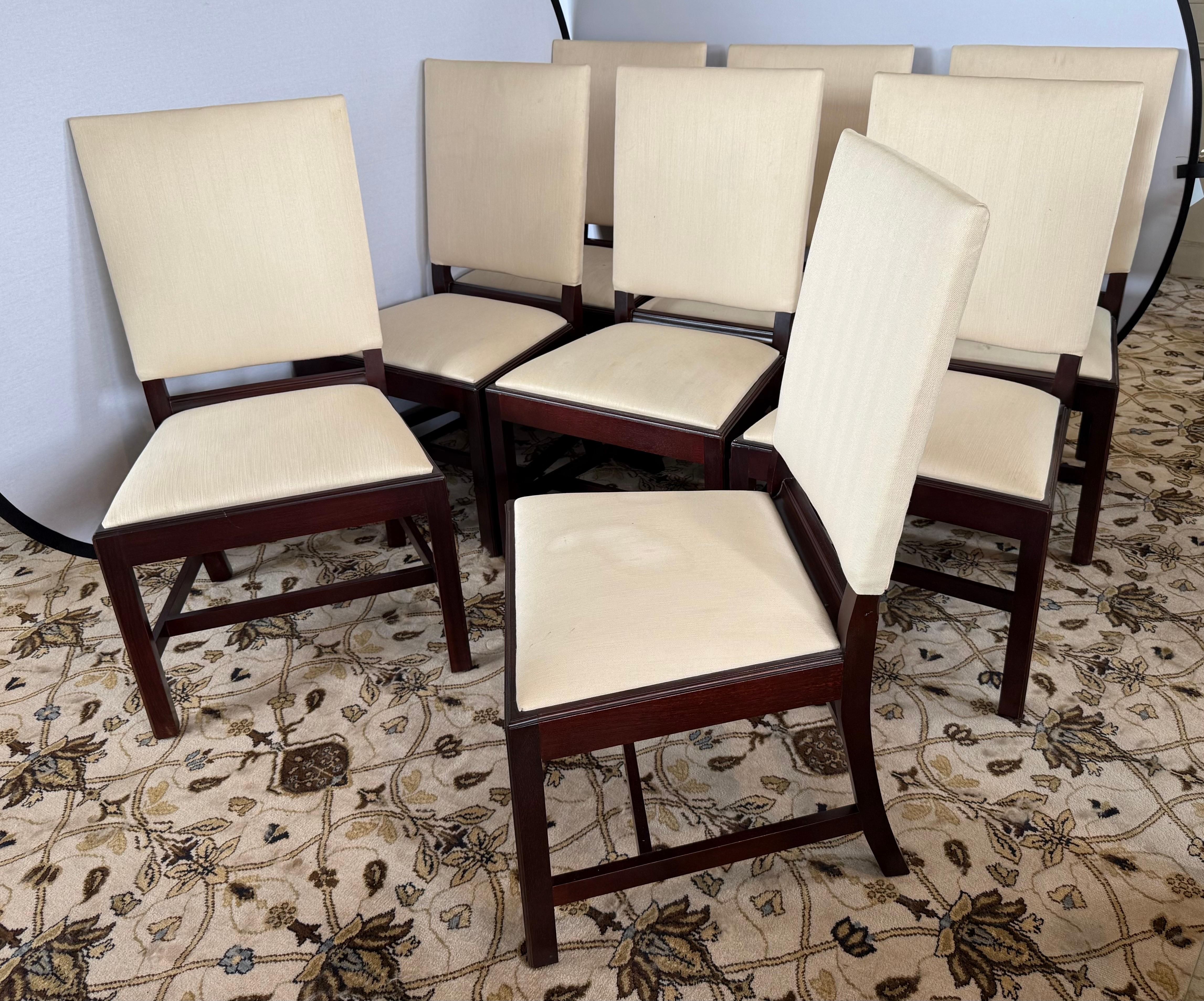 Américain Rare Hickory Chair Furniture Company Ensemble de huit chaises de salle à manger assorties en vente