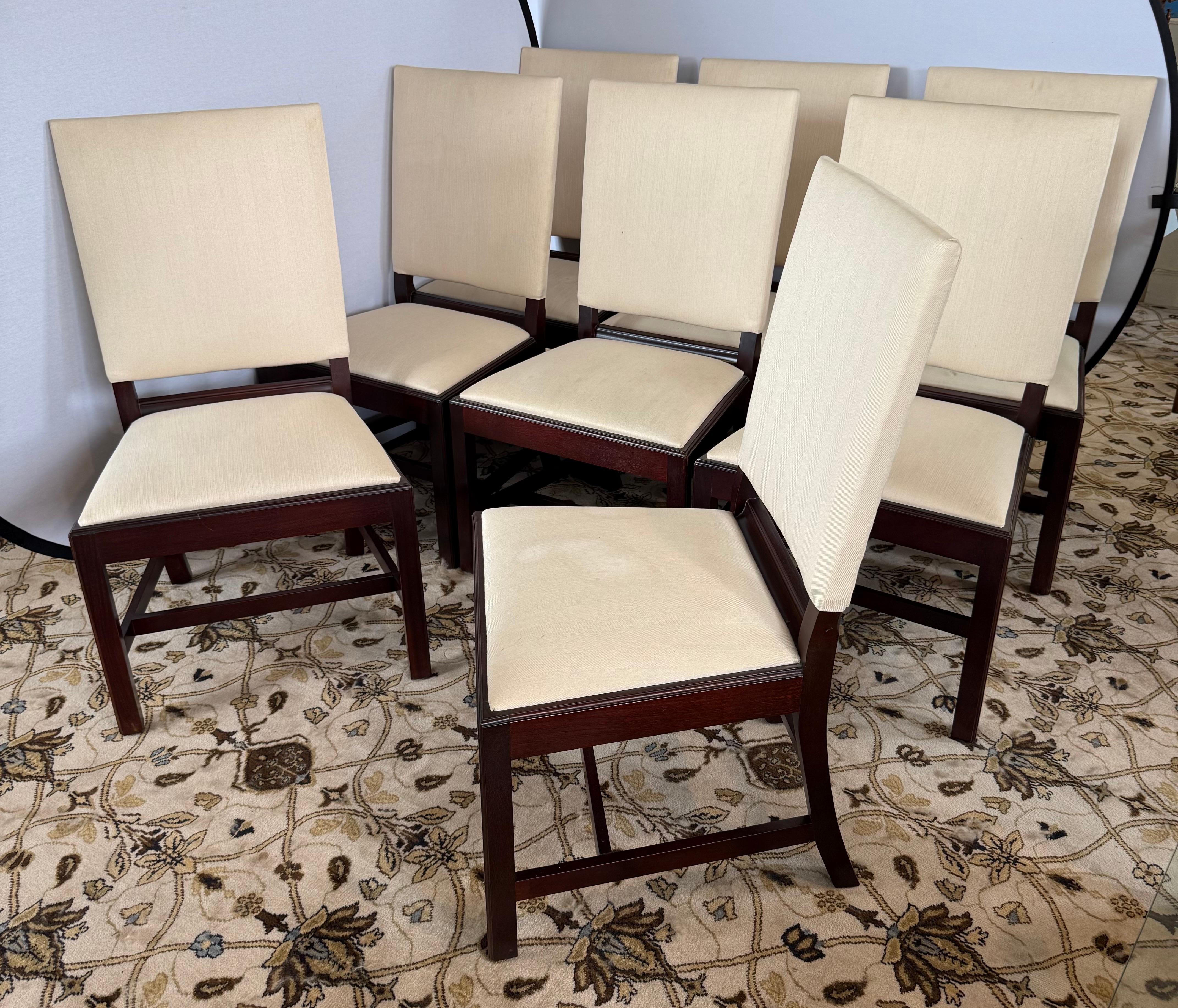 Rare Hickory Chair Furniture Company Ensemble de huit chaises de salle à manger assorties en vente 4
