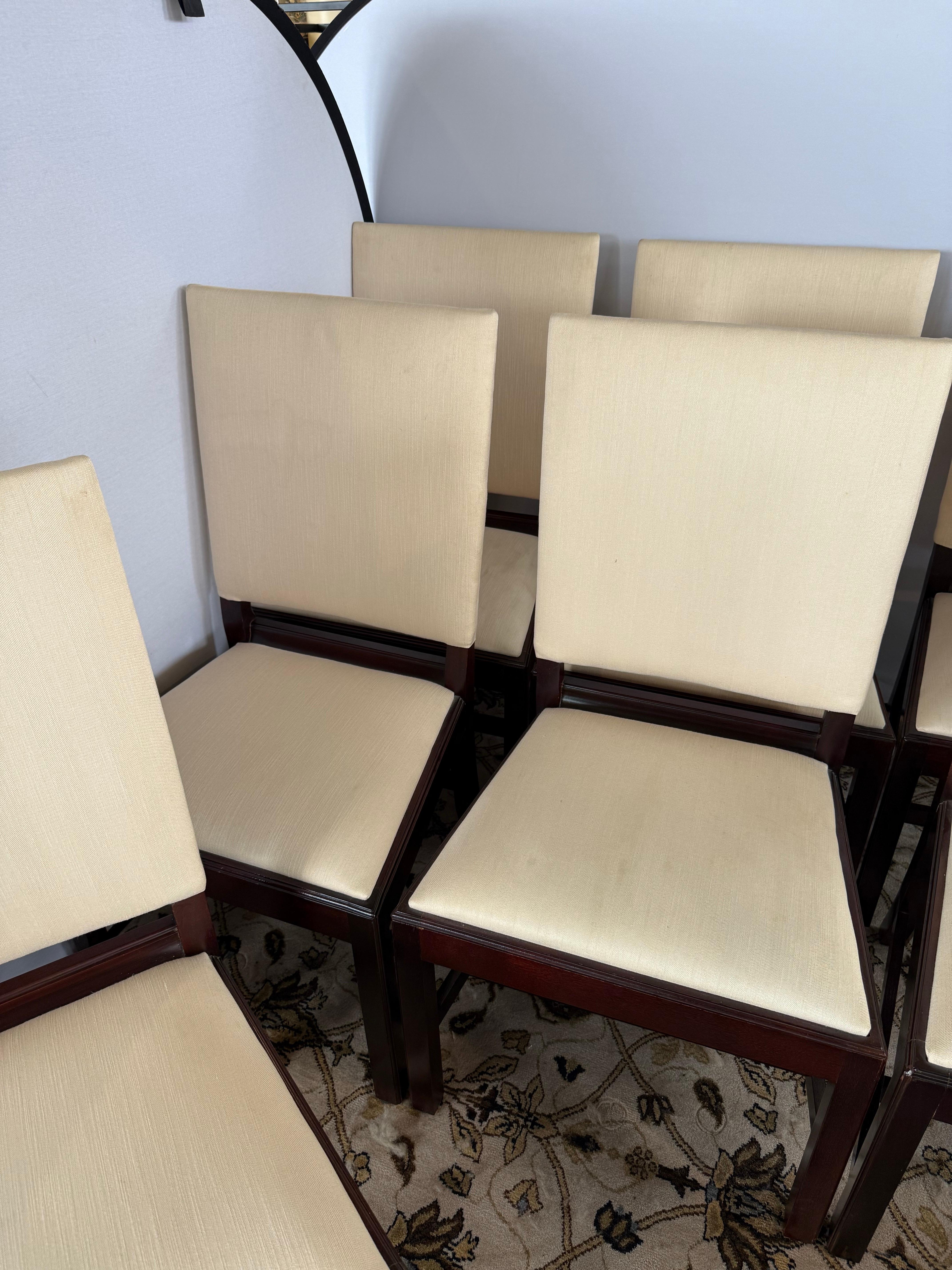 Rare Hickory Chair Furniture Company Ensemble de huit chaises de salle à manger assorties en vente 5