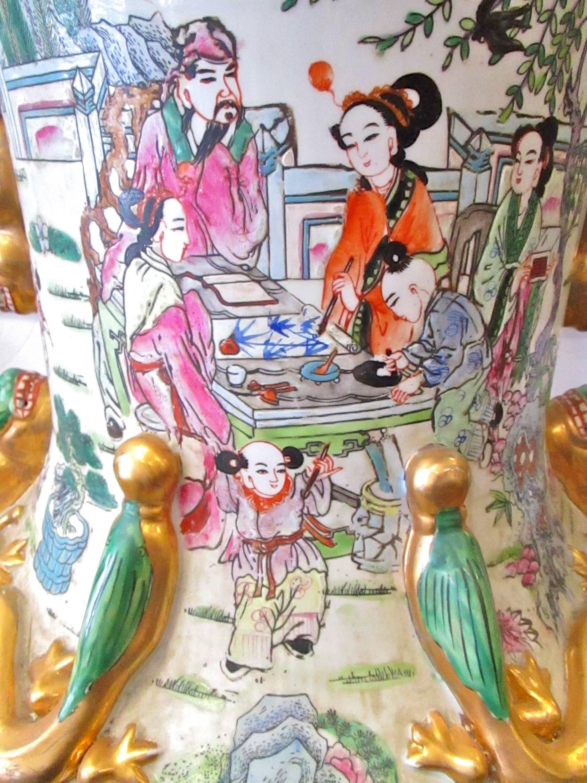 large chinese urns
