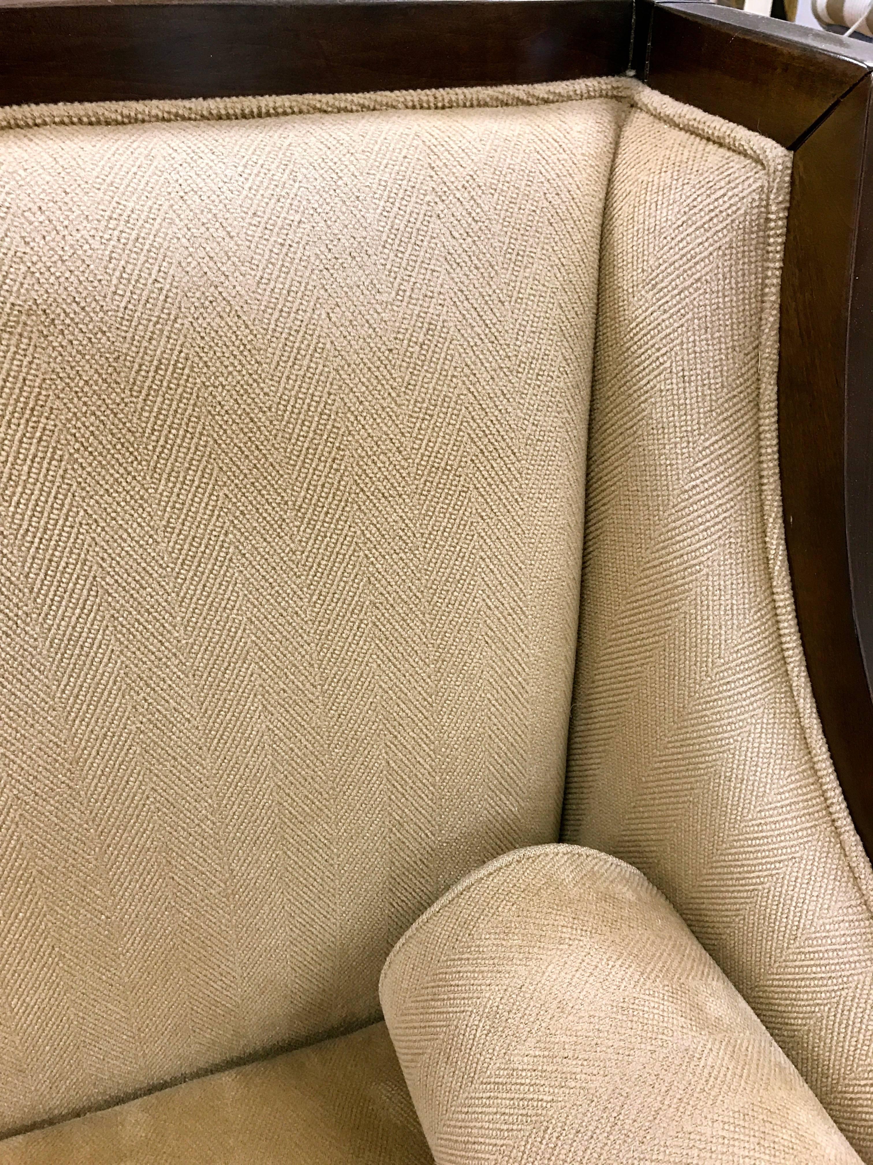 Swaim Tuxedo Sofa with Bolster Pillows In Good Condition In West Hartford, CT
