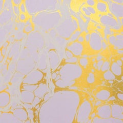 Wabi Foam Wallpaper or Wall Mural in Lilac and Gold Metallic