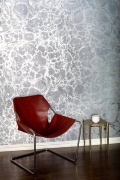 Lunaris Smoke Wallpaper or Wall Mural in Gunmetal and Silver