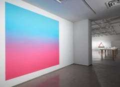 Aurora Neon Wallpaper in Fuchsia to Electric Blue Gradient