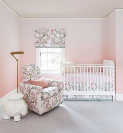 Aurora Petal Wallpaper in Baby Pink to White Gradient