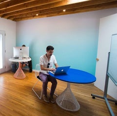 Aurora Tulum Wallpaper in Turquoise to White Gradient