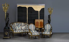 Satori Zenith Wallpaper or Wall Mural in Warm Black on Dutch Leaf