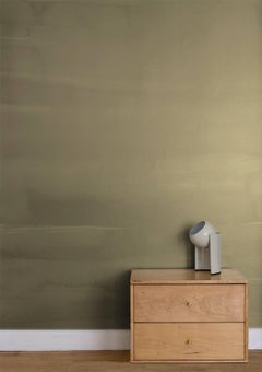 Cirrus Dune Wallpaper or Wall Mural in Moss Silver Metallic