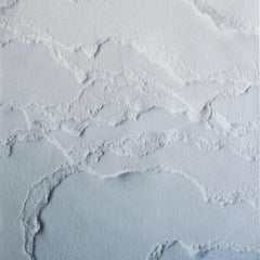 Snarkitecture Topographies Glacier Wallpaper in Matte Blue Gradient
