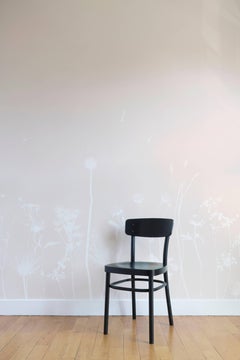 Flora Azalea Wallpaper or Wall Mural in Matte Cyanotype Pale Pink