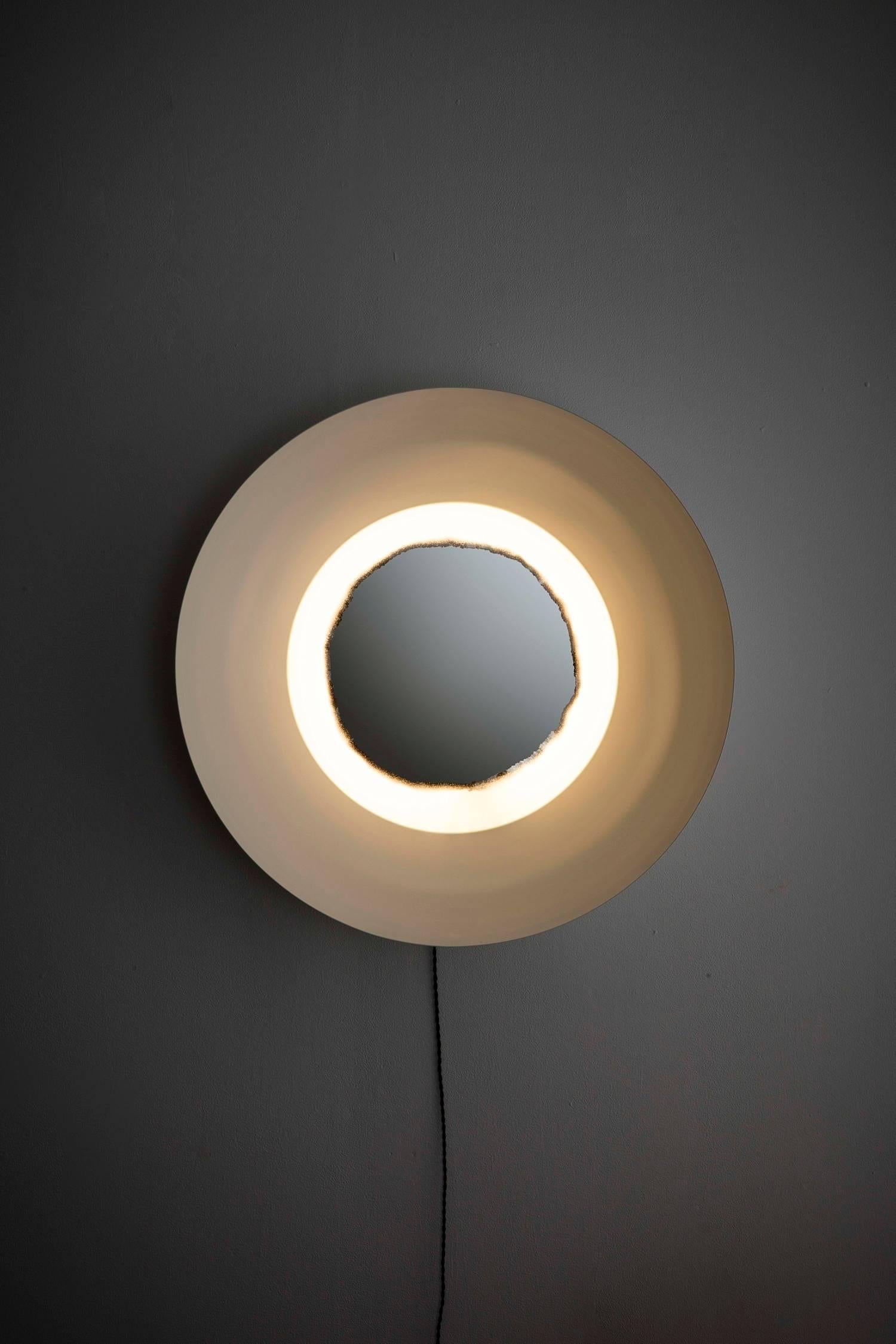 Powder-Coated Curved Light Wall Sconce - Powdercoated For Sale