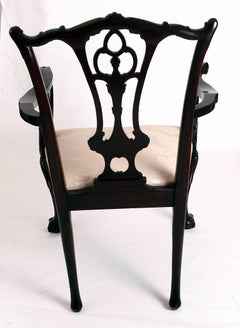 Pair of Mahogany Chippendale Style Carvers