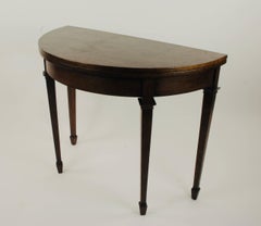 Oak Demilune Card Table
