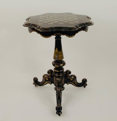 Japanned Gilt Lacquered Games Table