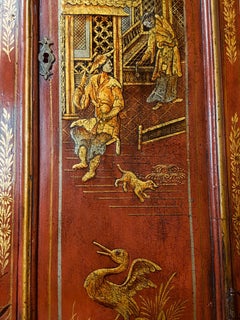 Lacquer and Gilt Chinoiserie Longcase Clock