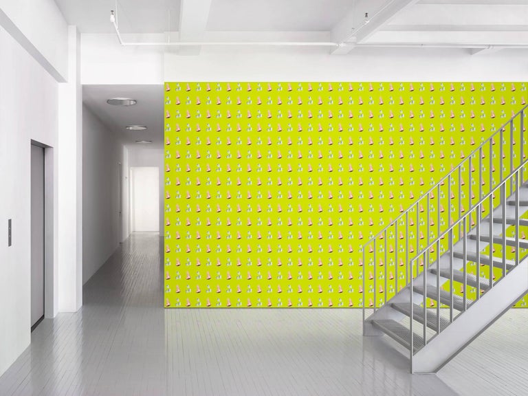Maharam Serpentine Galleries Wallpaper
Nose/Popcorn by John Baldessari 
001

John Baldessari is a conceptual artist based in Santa Monica who uses text and appropriated imagery across painting, print, installation, and video. With deadpan humor,
