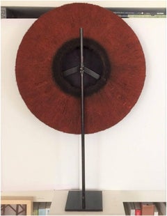 Isicholo Bridal Red-ocher Hat From South Africa's Zulu Tribe