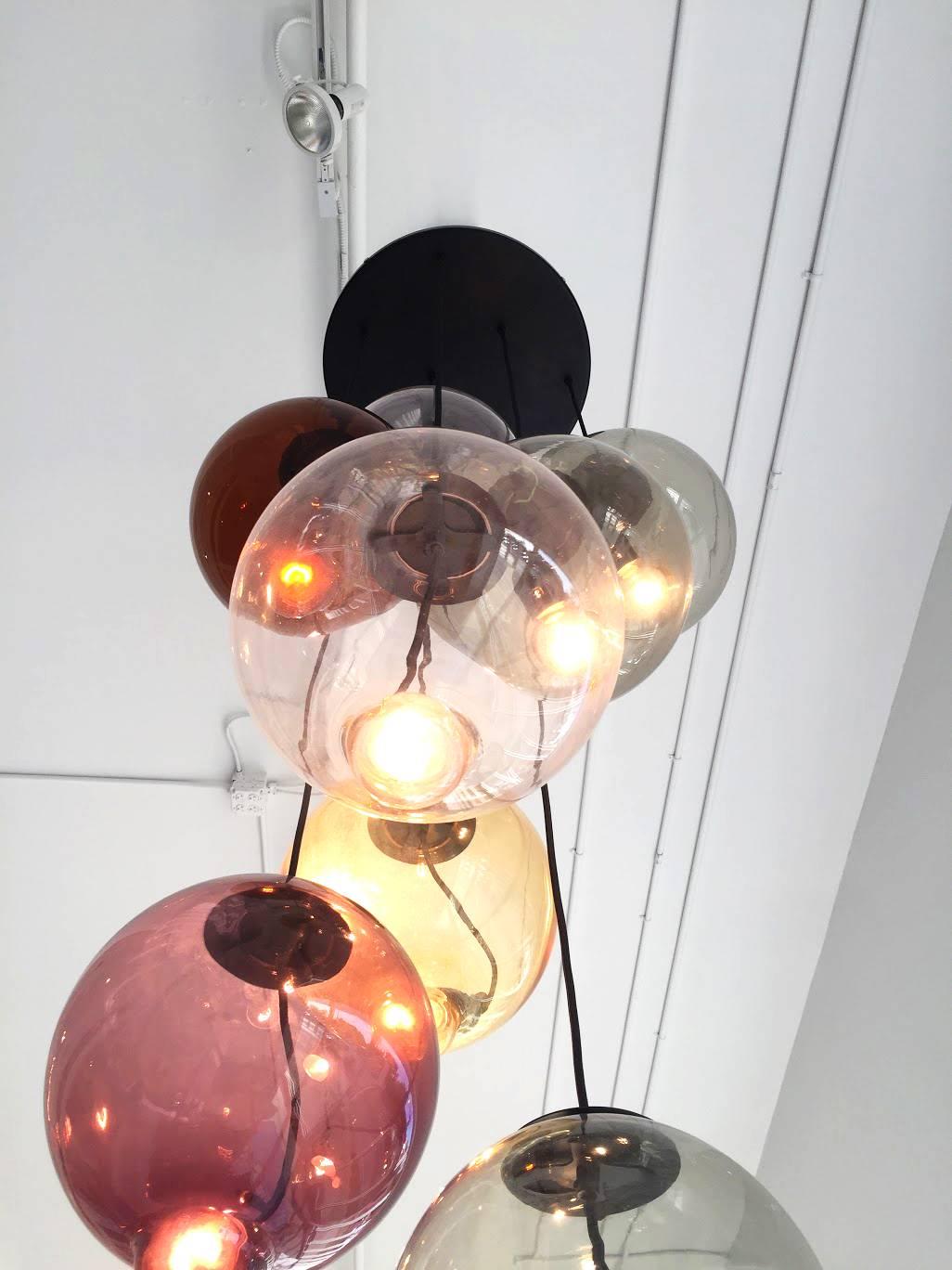Hand-Crafted Johan Lindsten Meltdown Hanging Light Fixture