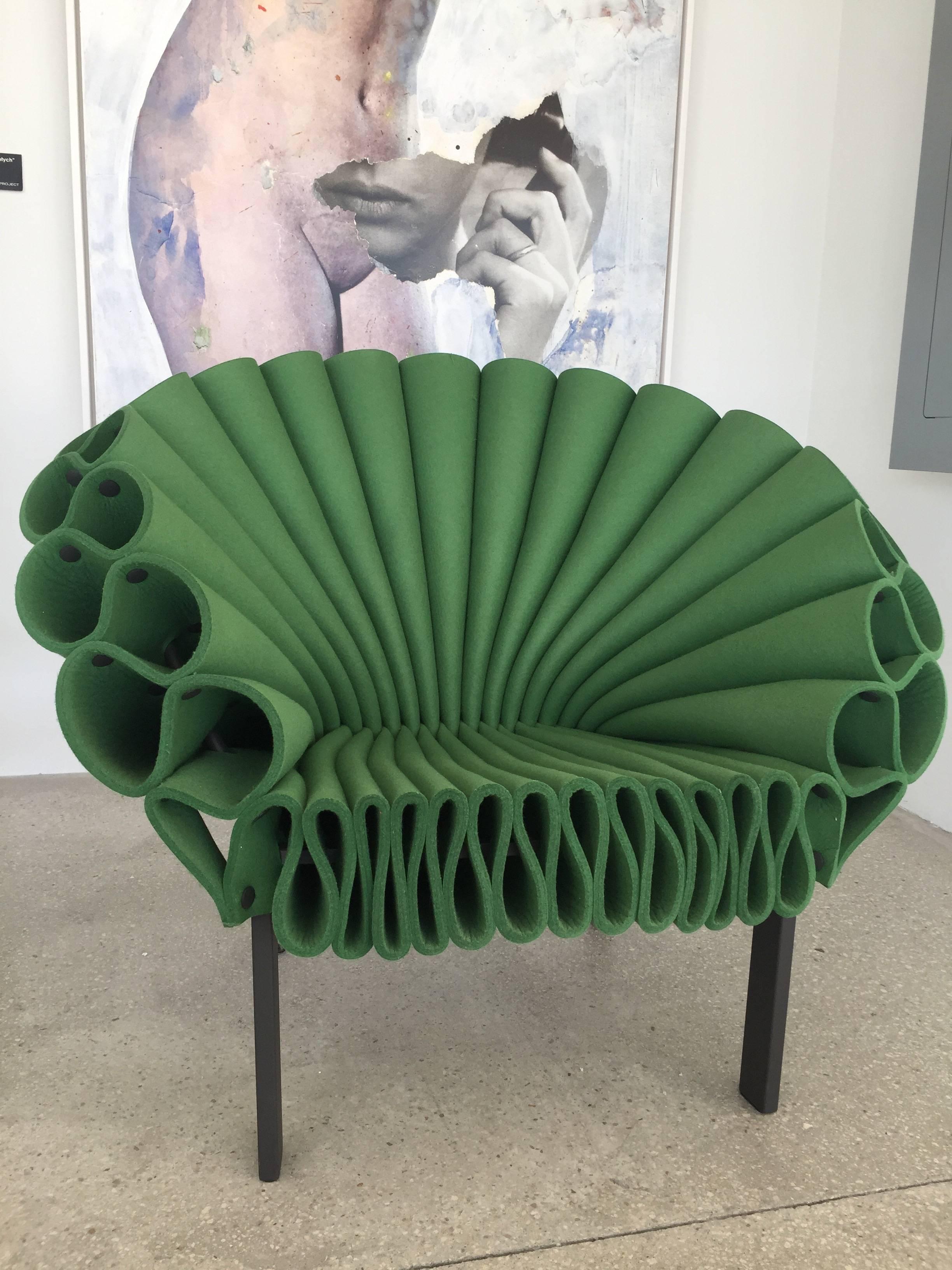 Modern Peacock Chair Designed by Dror Benshetrit for Cappellini, Green