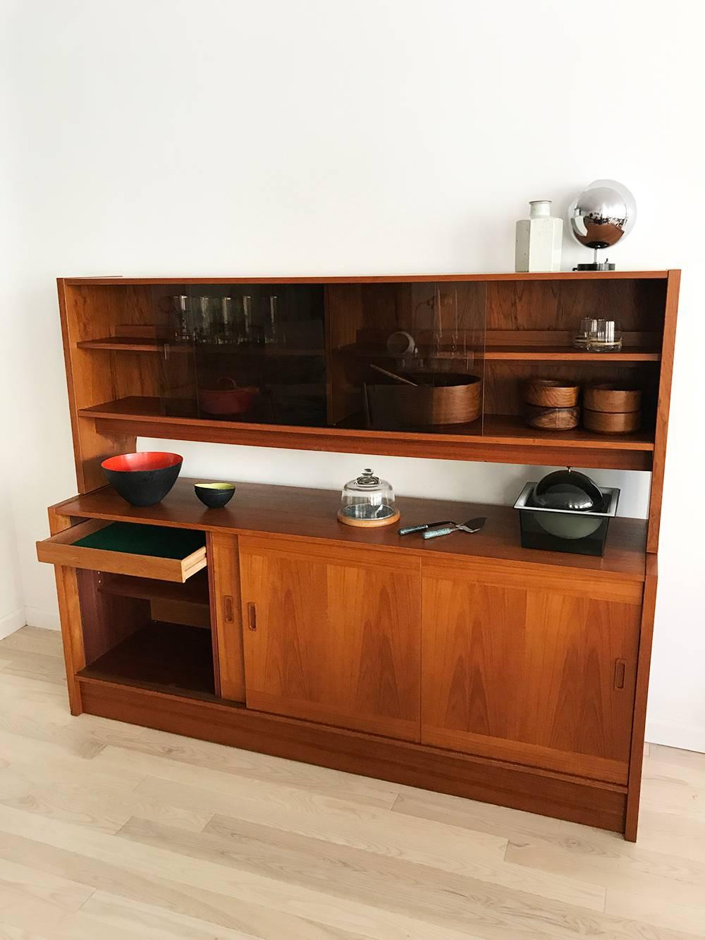 danish teak hutch