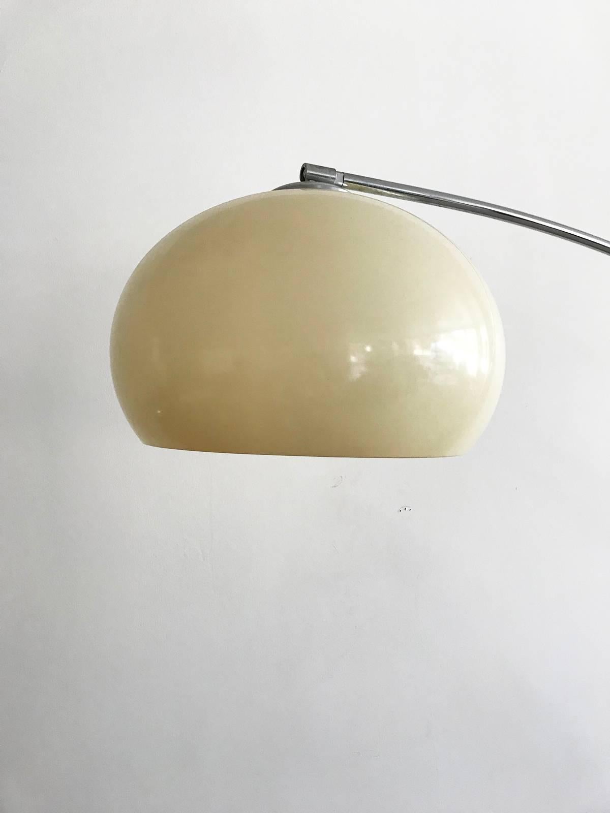 Midcentury Italian Acr Lamp with Mushroom Shade and Marble Base 2