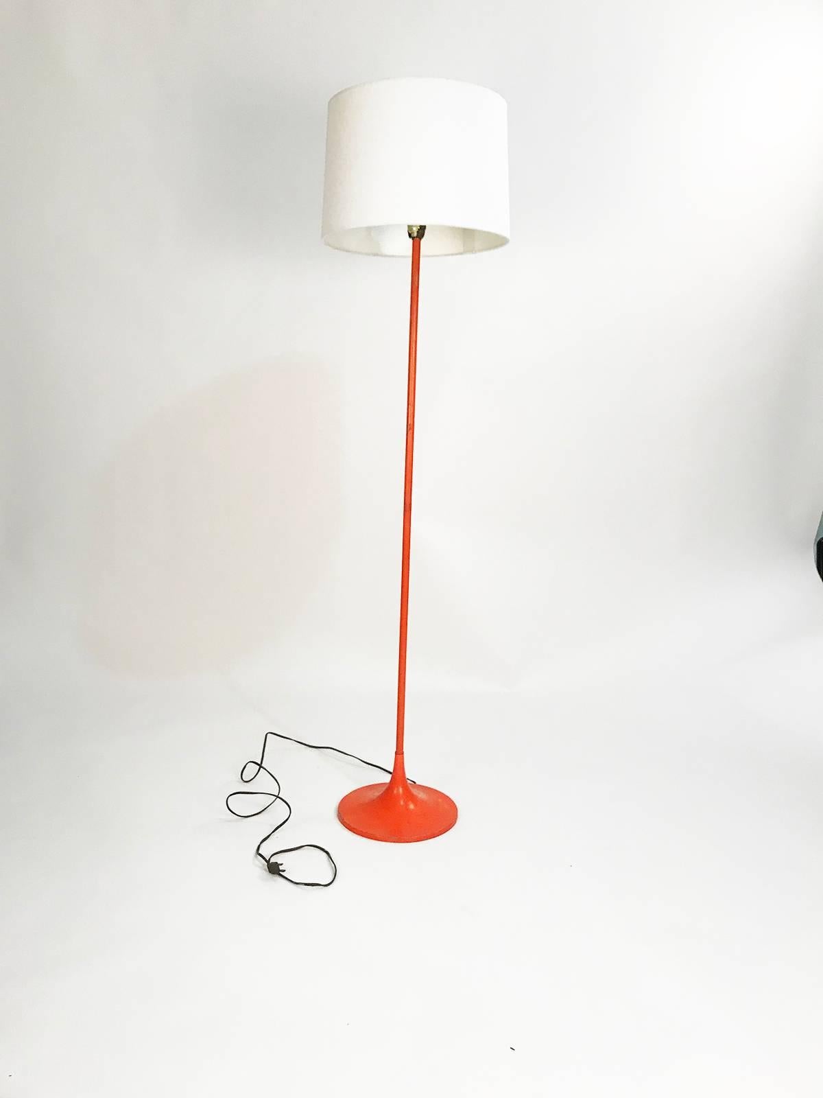 American Midcentury Orange Tulip Floor Lamp by Laurel Lamps