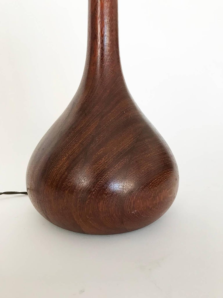 Midcentury Solid Teak Teardrop Danish Floor Lamp at 1stDibs