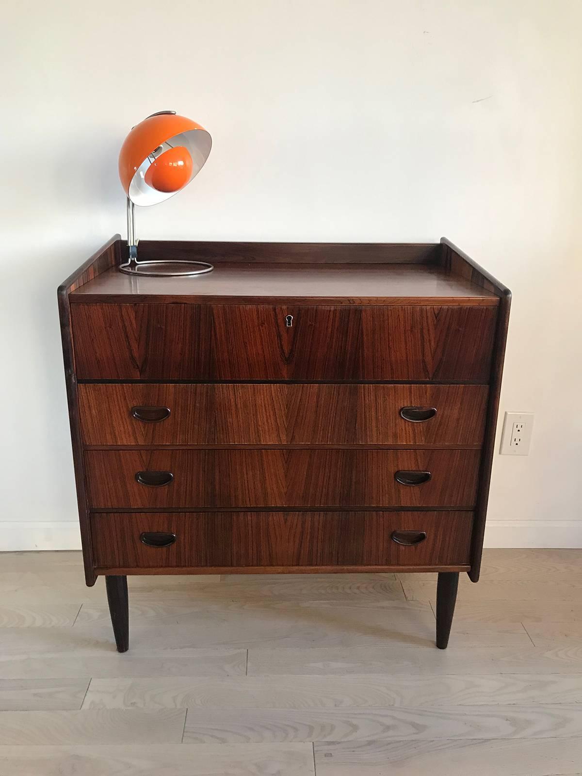 Danish Mid Century Brazilian Rosewood Vanity with Chest of Drawers 1