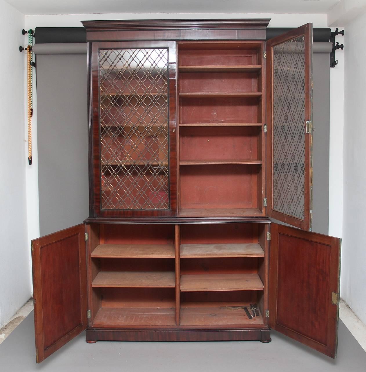 English Large Regency Mahogany Bookcase